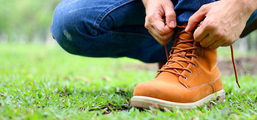 Ronde veters wandelschoenen outlet